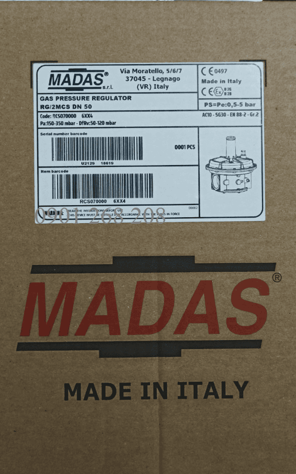 van điều áp madas DN50